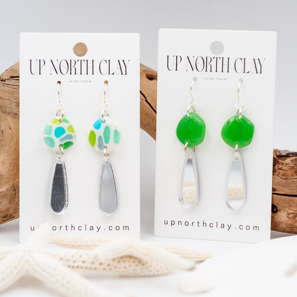 Beach Glass Drop Dangles