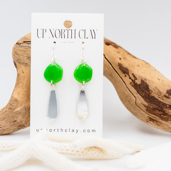 Beach Glass Drop Dangles